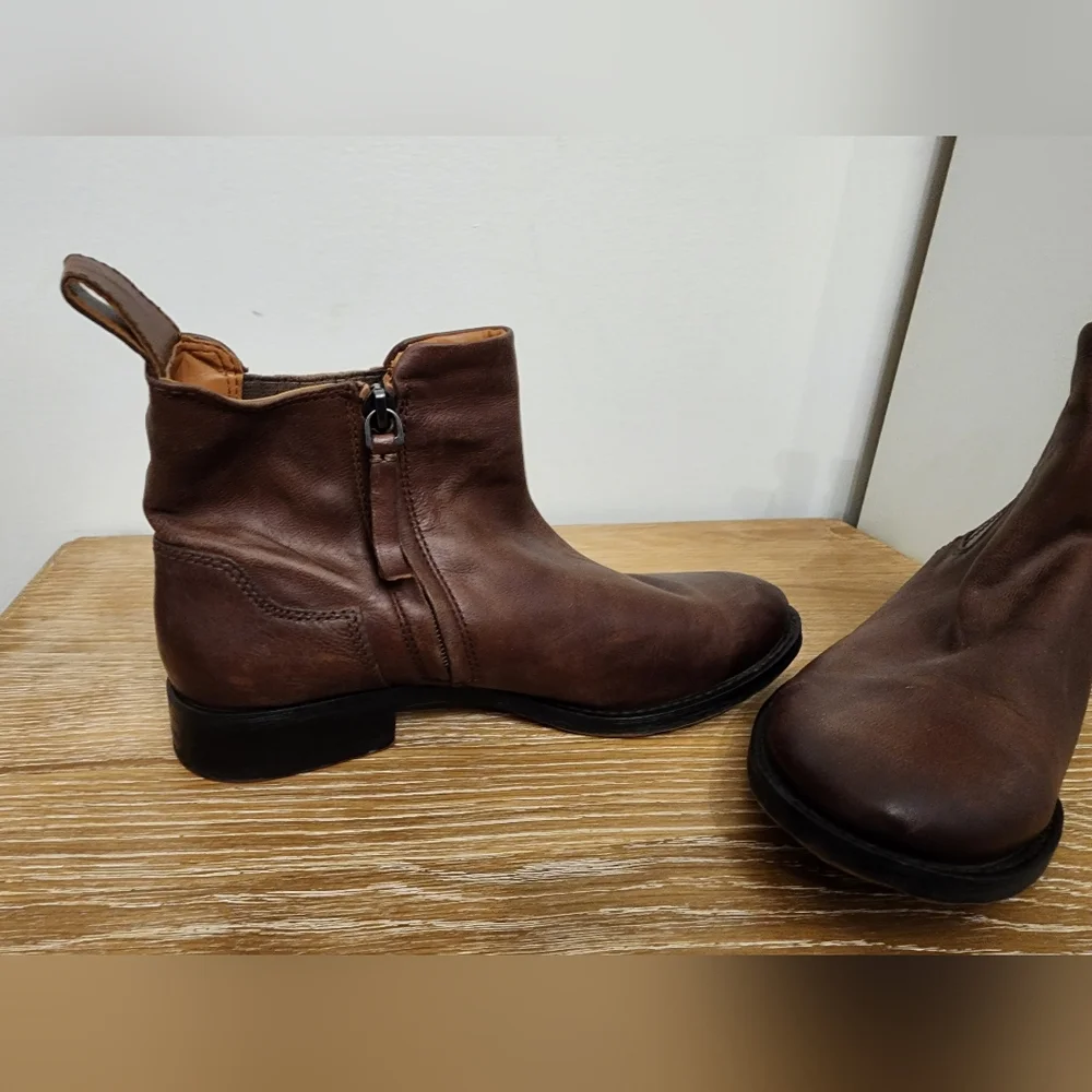 Franco Sarto Brown Ankle Boots - Picture 2 of 11